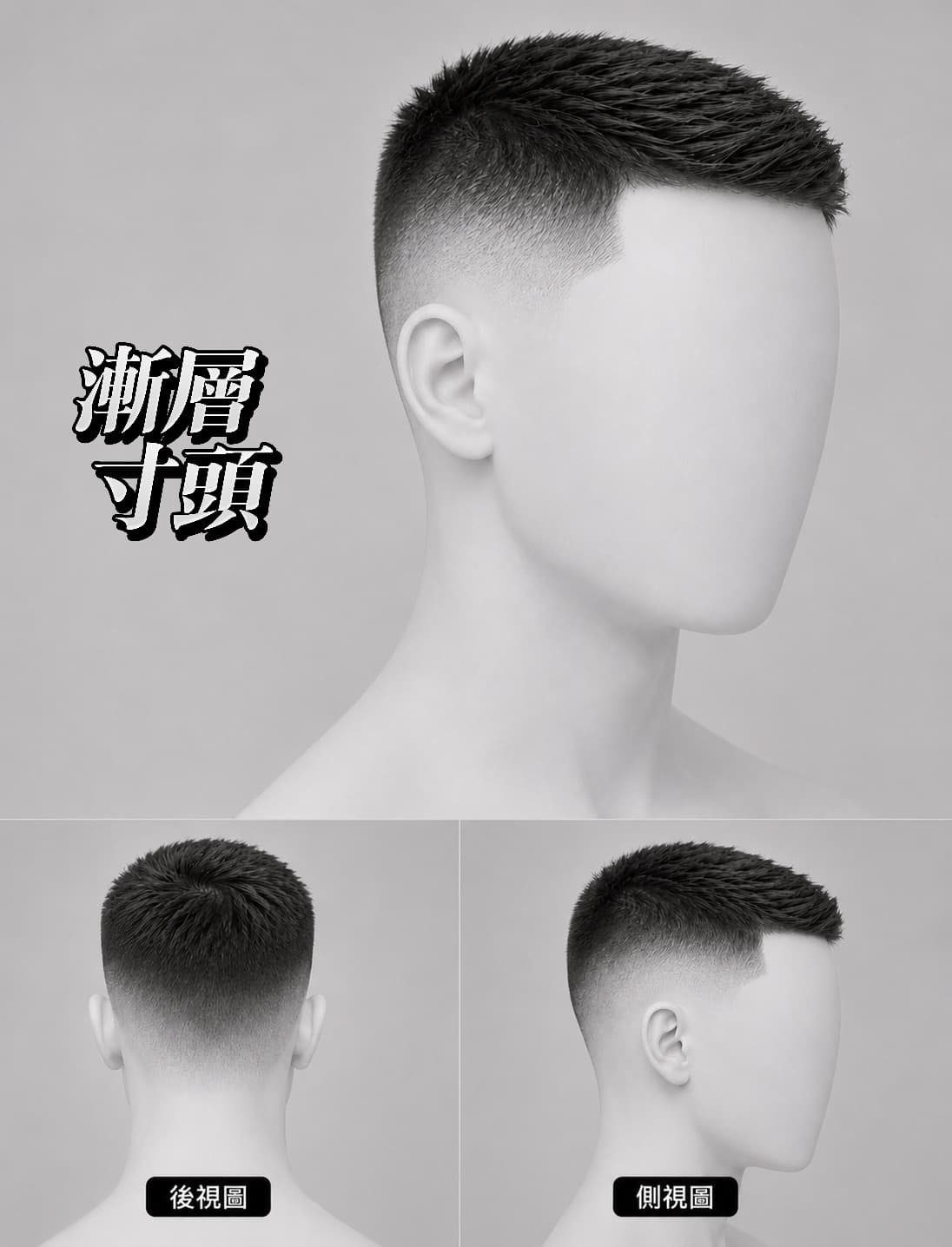 地中海髮型推薦:漸層寸頭