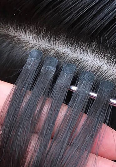 貼片接髮技術圖