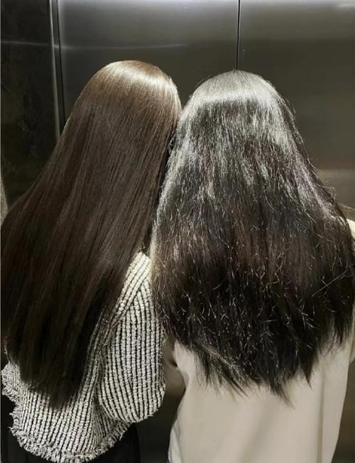 頭髮毛躁對比圖