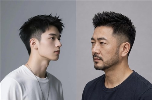 M型禿髮型推薦2：側邊漸層短髮