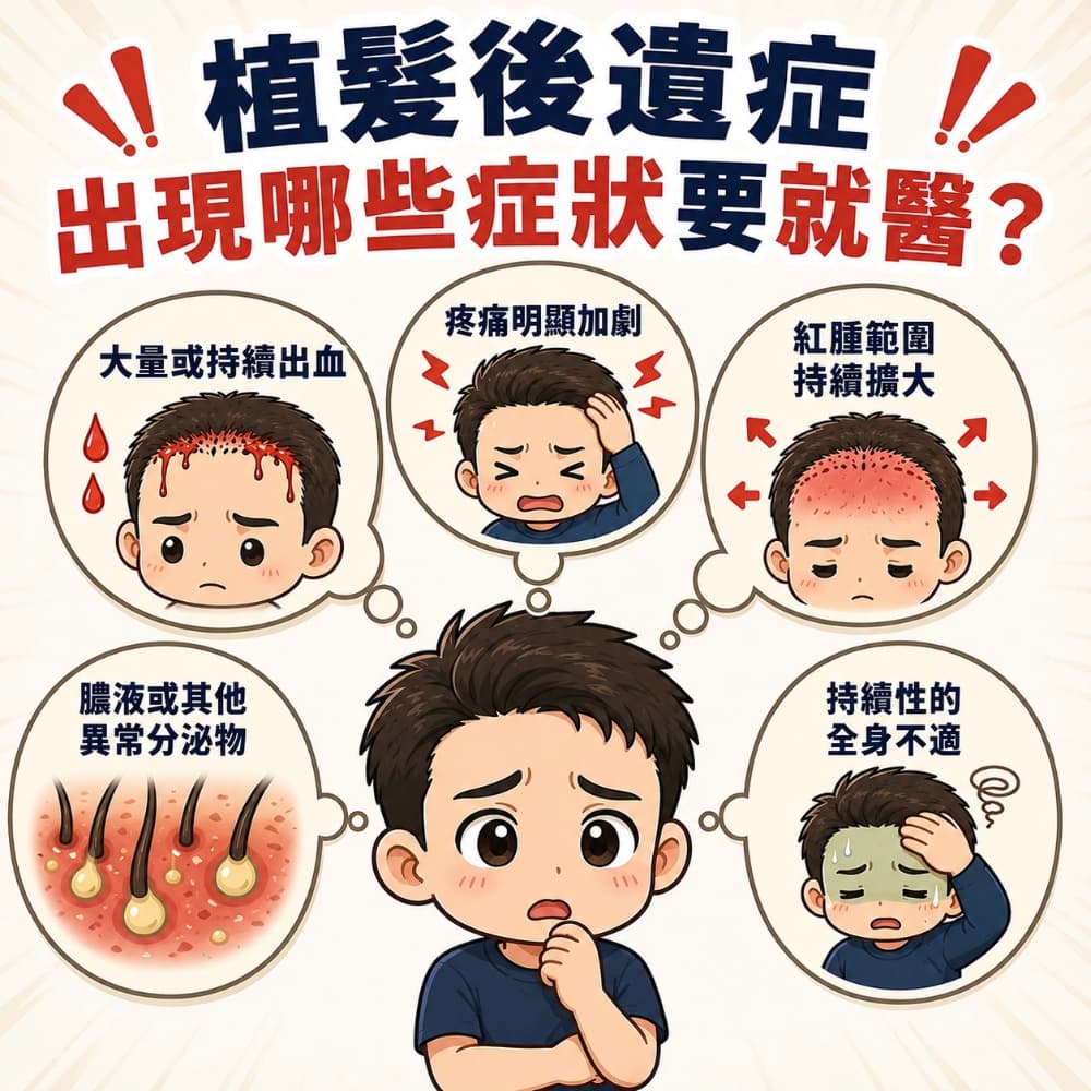 植髮後遺症出現哪些症狀要就醫?