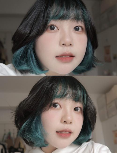 短頭髮染-耳圈染