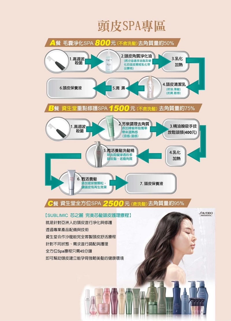 台中電話亭Hair Salon頭皮SPA服務重點