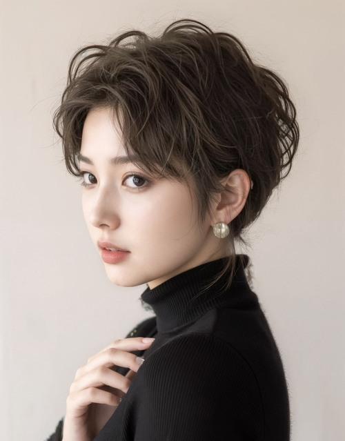 白皙皮膚短髮髮色